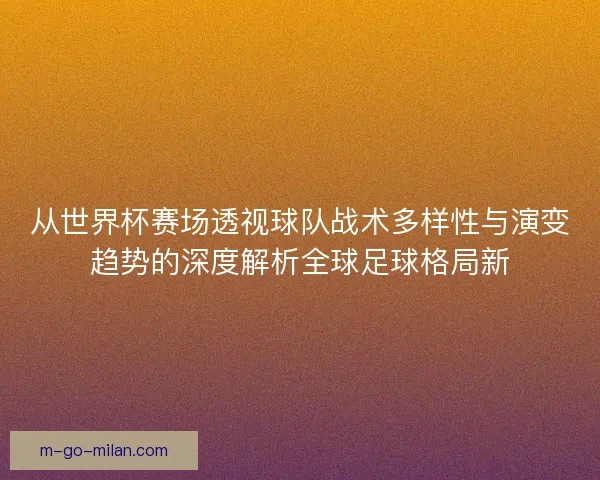 从世界杯赛场透视球队战术多样性与演变趋势的深度解析全球足球格局新